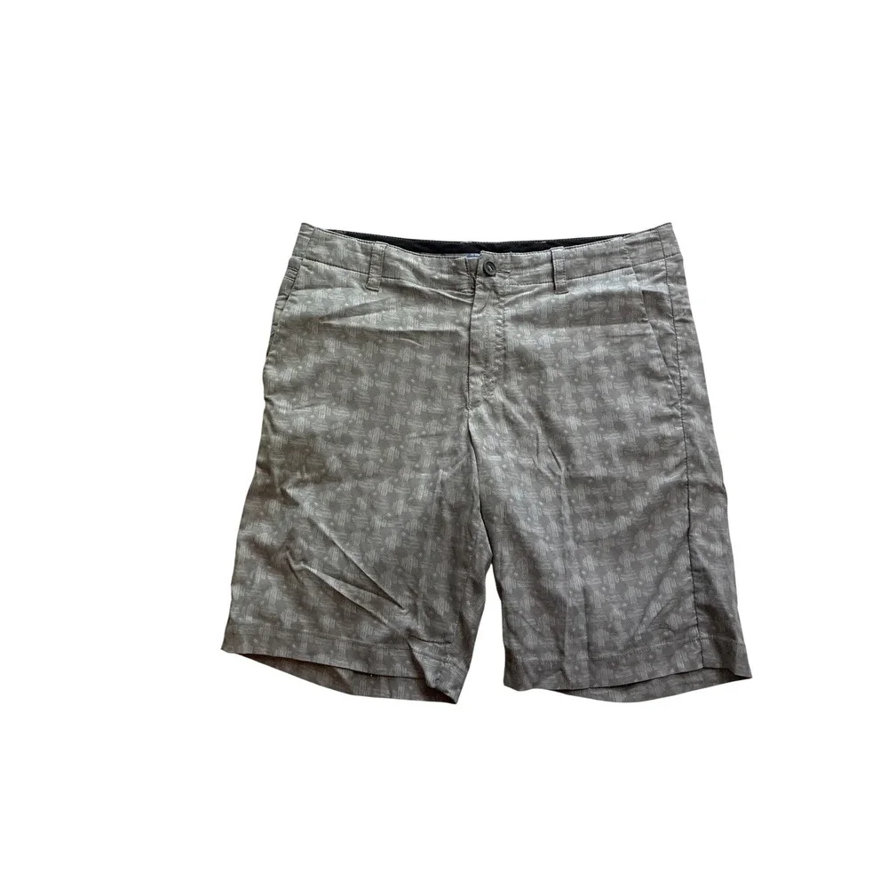Tommy‎ Bahama Mens Grey Geometric Hybrid Performance Shorts Size 33 Stretch